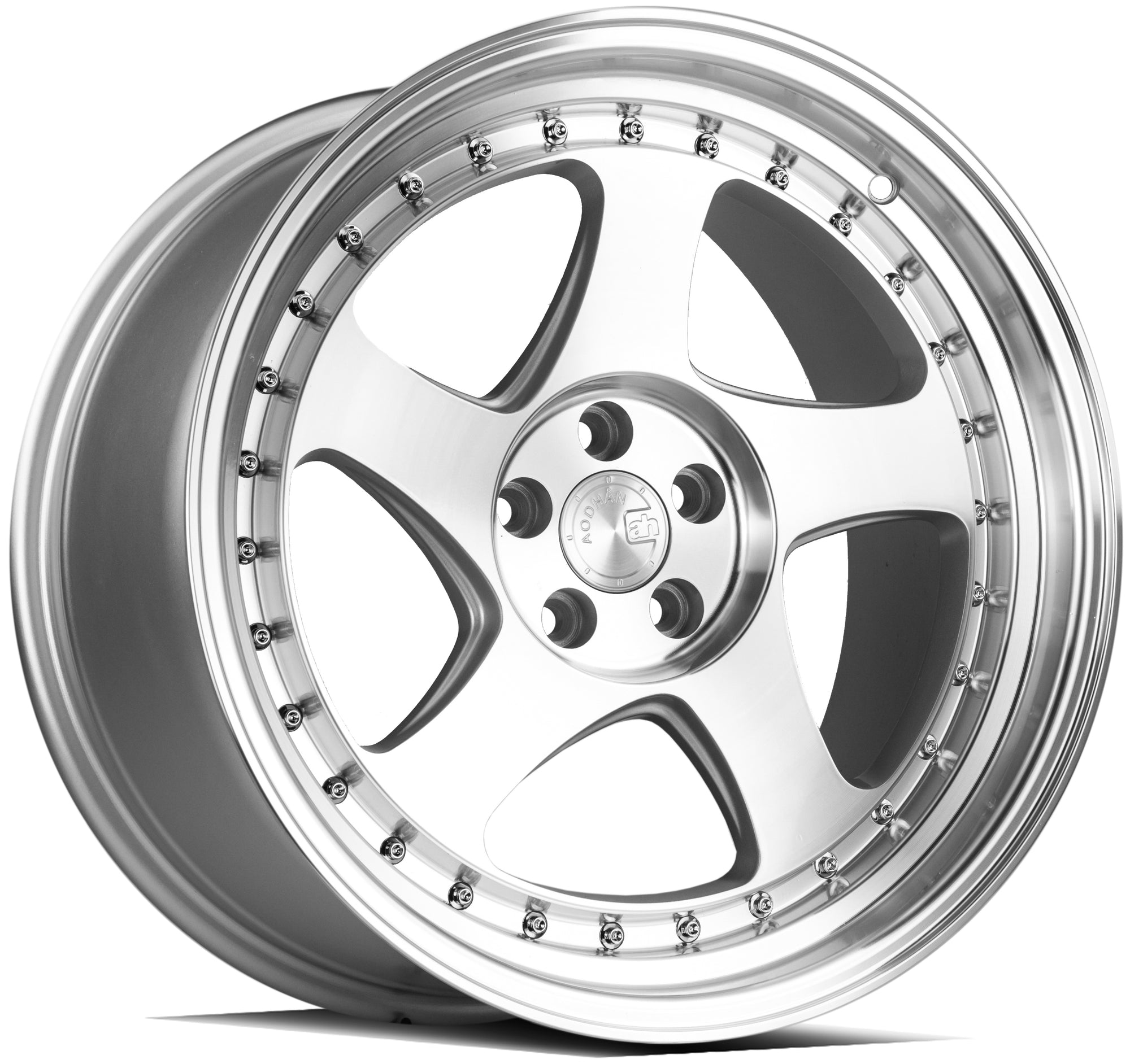 Aodhan AH01 18x9.5 5x114.3 +12 Silver Machined Face And Lip