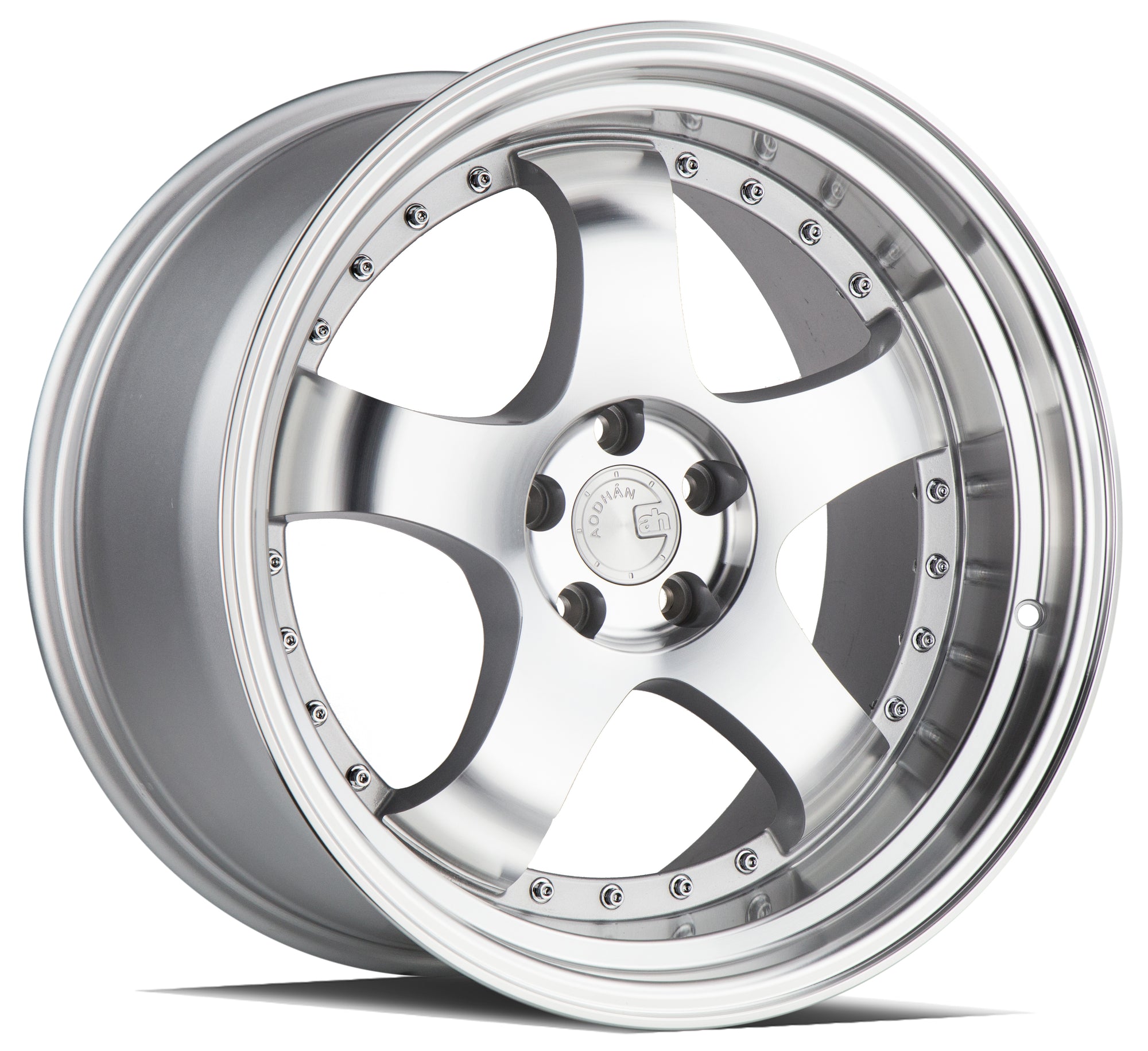 Aodhan AH03 18x10.5 5x114.3 +25 Silver Machined Face And Lip