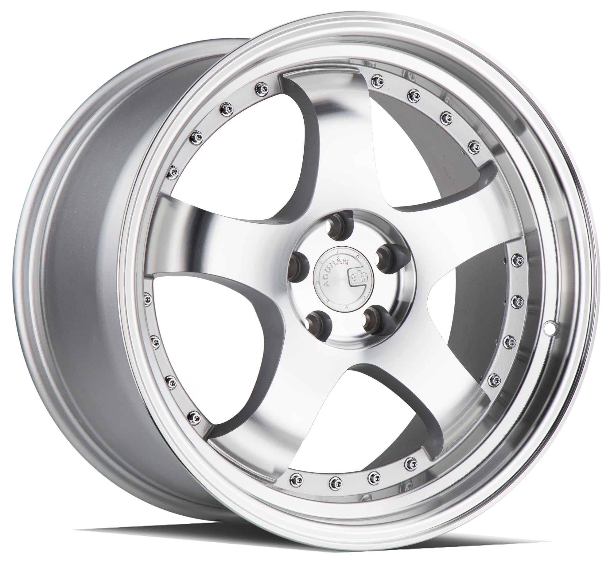 Aodhan AH03 18x9.5 5x114.3 +30 Silver Machined Face And Lip