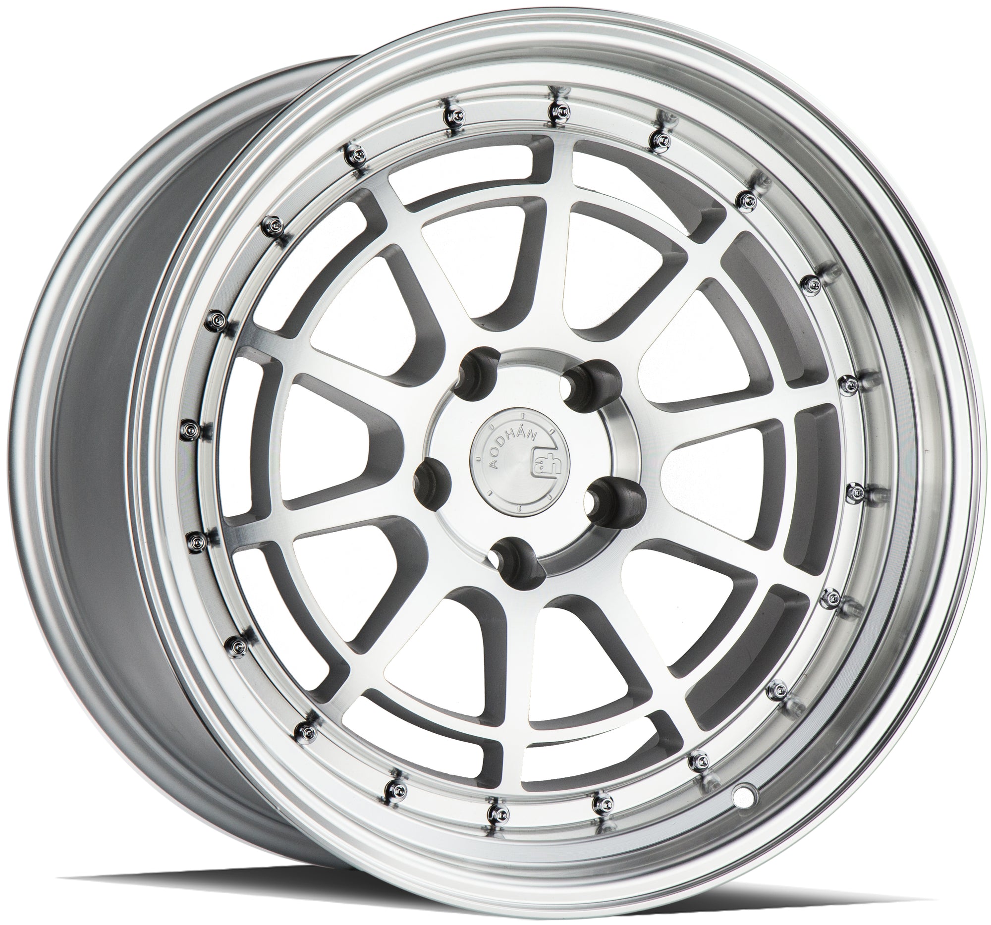 Aodhan AH04 18x10.5 5x114.3 +30 Silver Machined Face And Lip