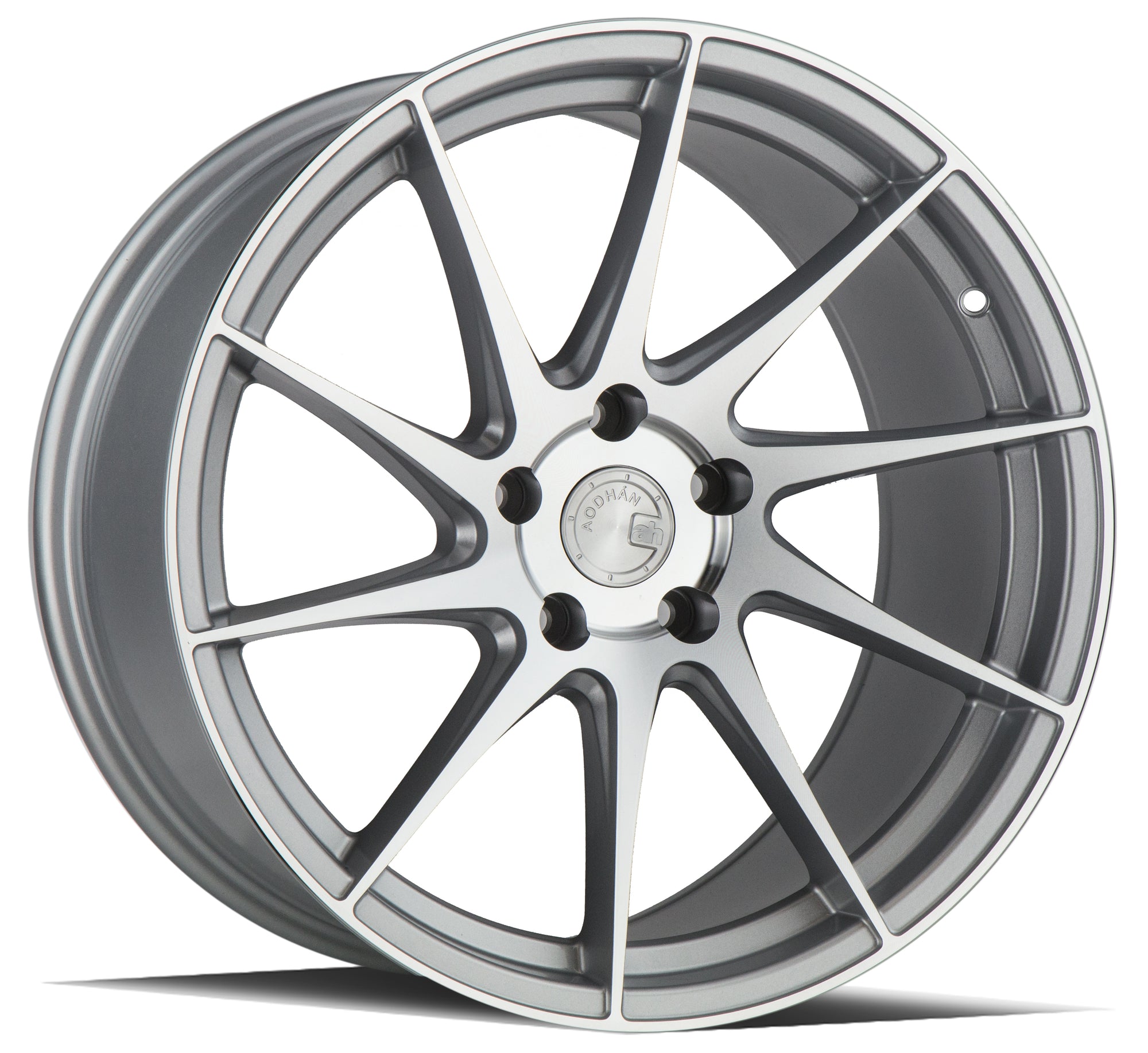 Aodhan AH09 18x8.5 (Driver Side) 5x100 +35 Gloss Silver Machined Face