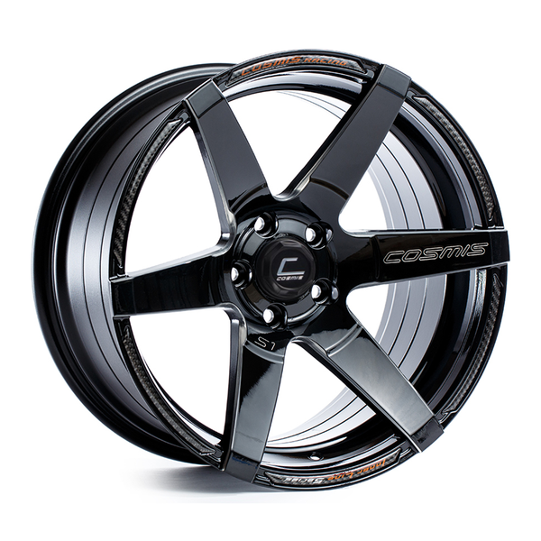 Cosmis Racing S1 Black w/ Milled Spokes 18x10.5 +5mm 5x114.3 Wheel
