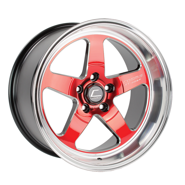 Cosmis Racing XT-005R Wheel Red w/ Machined Lip 18x9 +25mm 5x114.3