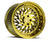 Aodhan DS03 18x10.5 (Driver Side) 5x114.3 +15 Gold Vacuum w/ Chrome Rivets