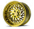 Aodhan DS03 18x10.5 (Passanger Side) 5x114.3 +22 Gold Vacuum w/ Chrome Rivets