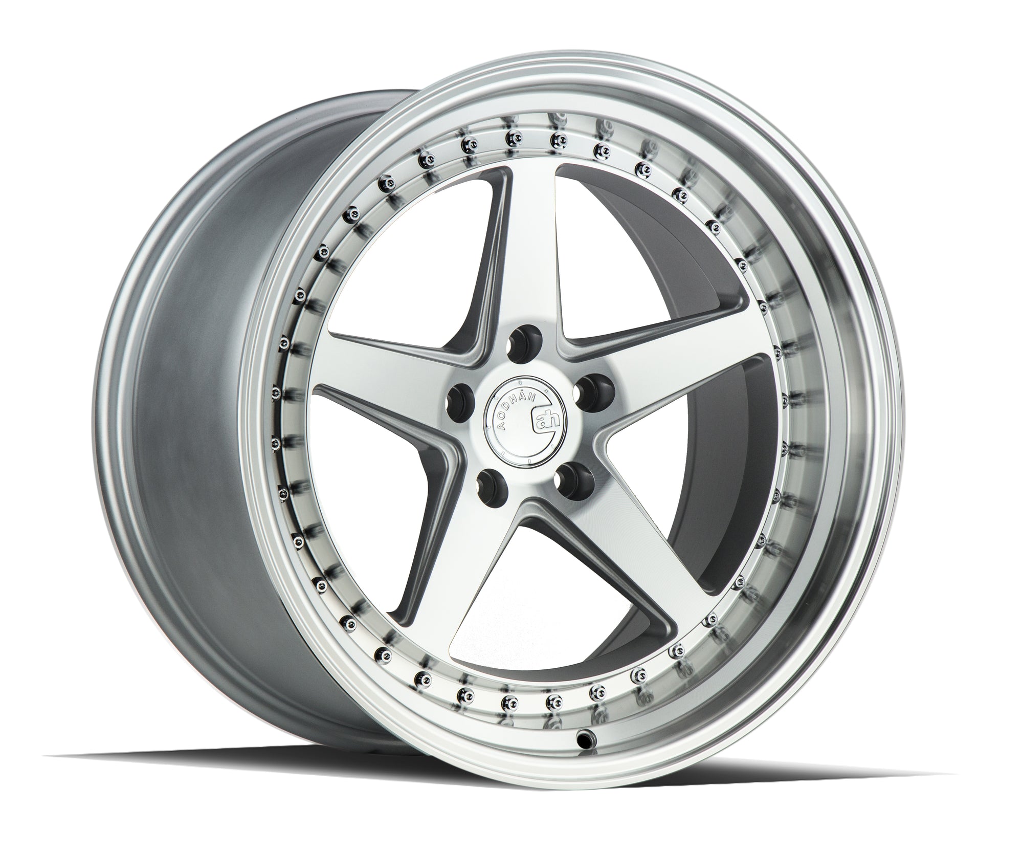 Aodhan DS05 19x11 5x114.3 +22 Silver w/Machined Face