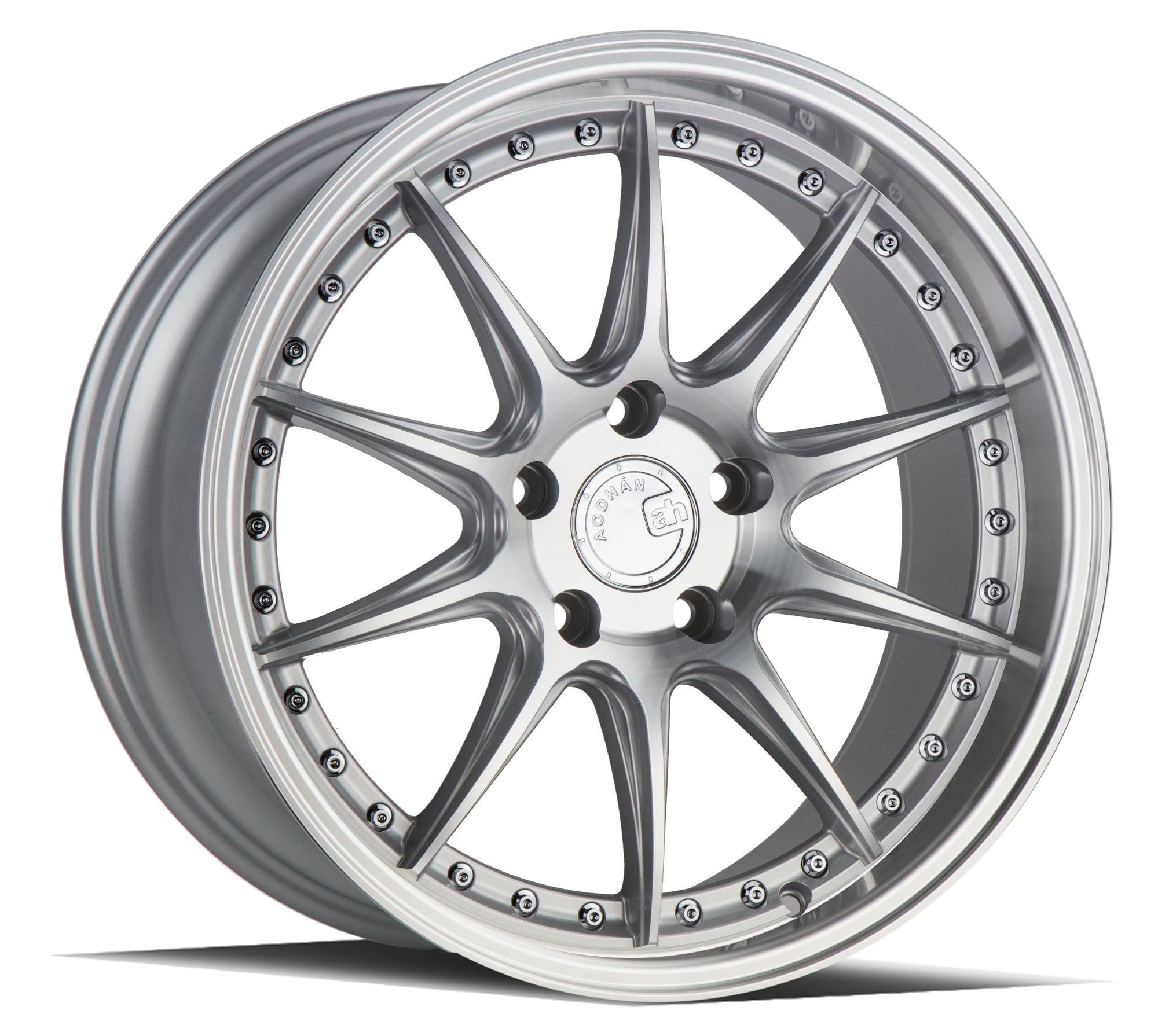 Aodhan DS07 18x9.5 5x114.3 +30 Silver w/Machined Face
