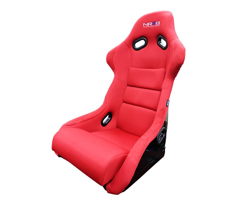 NRG FRP-300RD Fiber Glass Bucket Seat with Red Cloth (Large)
