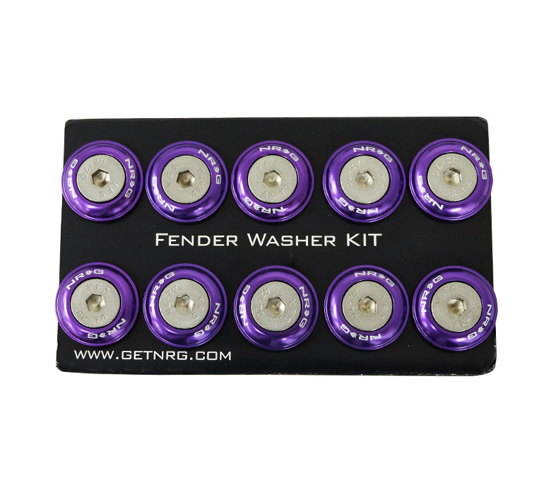 NRG FW-100PP Purple Rivets for Plastic Fender Washer Kit (Set of 10)