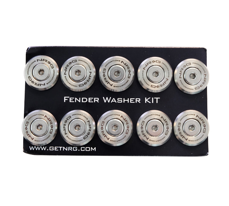 NRG FW-300SS Stainless Steel Washer and Bolts M Style Rivets for Plastic Fender Washer Kit (Set of 10) - M6 Sizes Fits 10mm Bolts