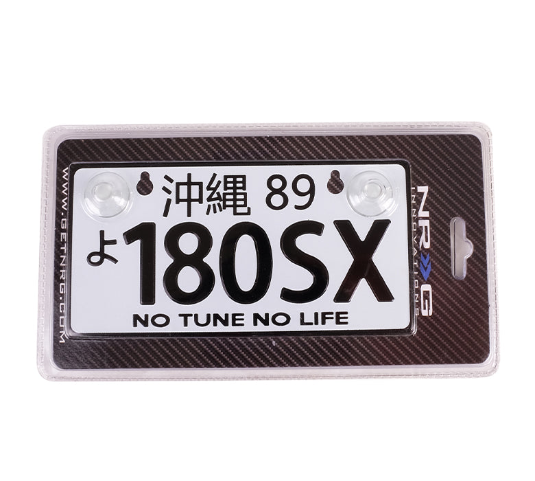 NRG MP-001-180SX JDM Aluminum Mini License Plate With Suction Cups - 180sx