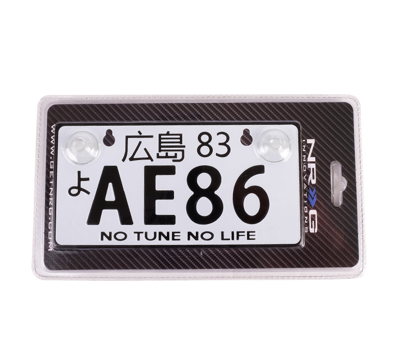 NRG MP-001-AE86 JDM Aluminum Mini License Plate With Suction Cups - AE86