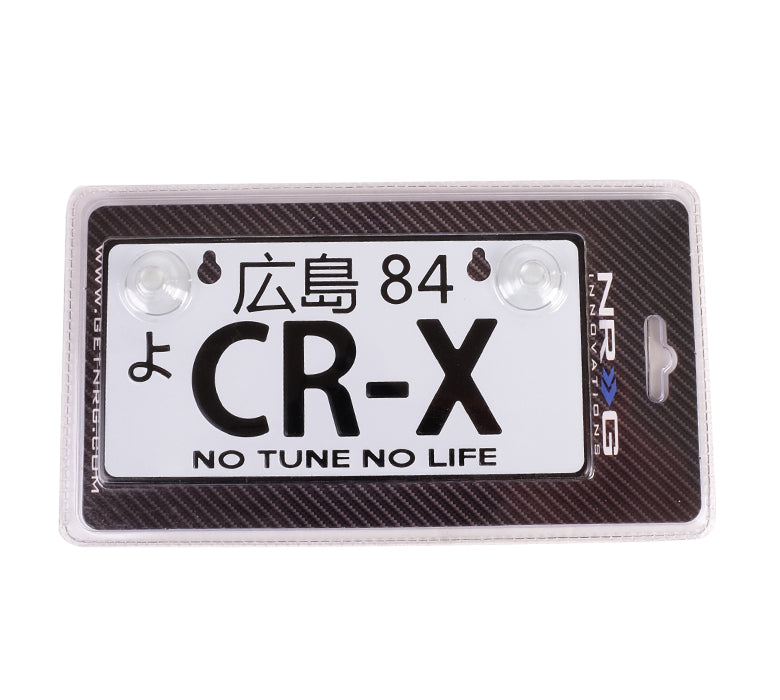 NRG MP-001-CRX JDM Aluminum Mini License Plate With Suction Cups - CR-X
