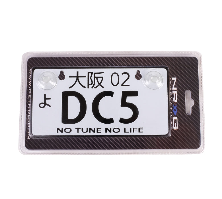 NRG MP-001-DC5 JDM Aluminum Mini License Plate With Suction Cups - DC5