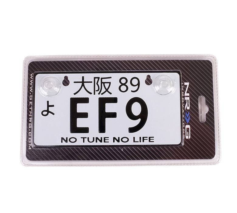NRG MP-001-EF9 JDM Aluminum Mini License Plate With Suction Cups - EF9