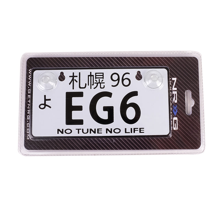 NRG MP-001-EG6 JDM Aluminum Mini License Plate With Suction Cups - EG6