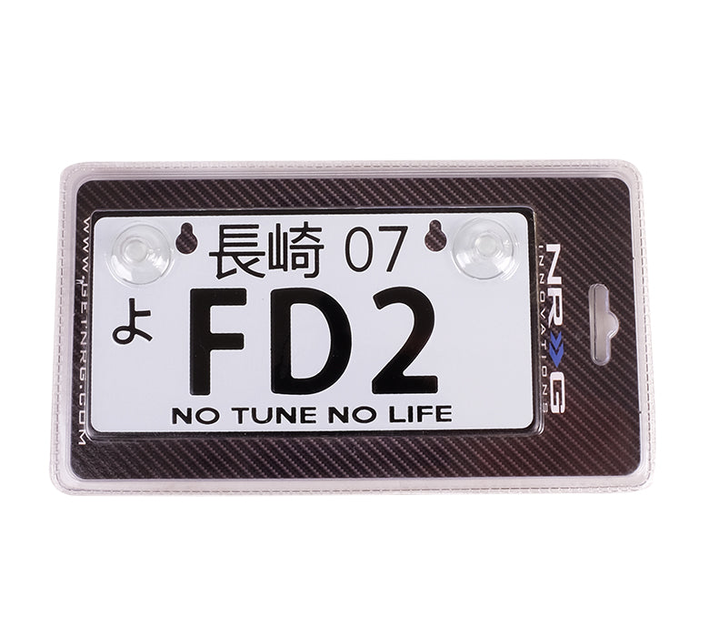 NRG MP-001-FD2 JDM Aluminum Mini License Plate With Suction Cups - FD2