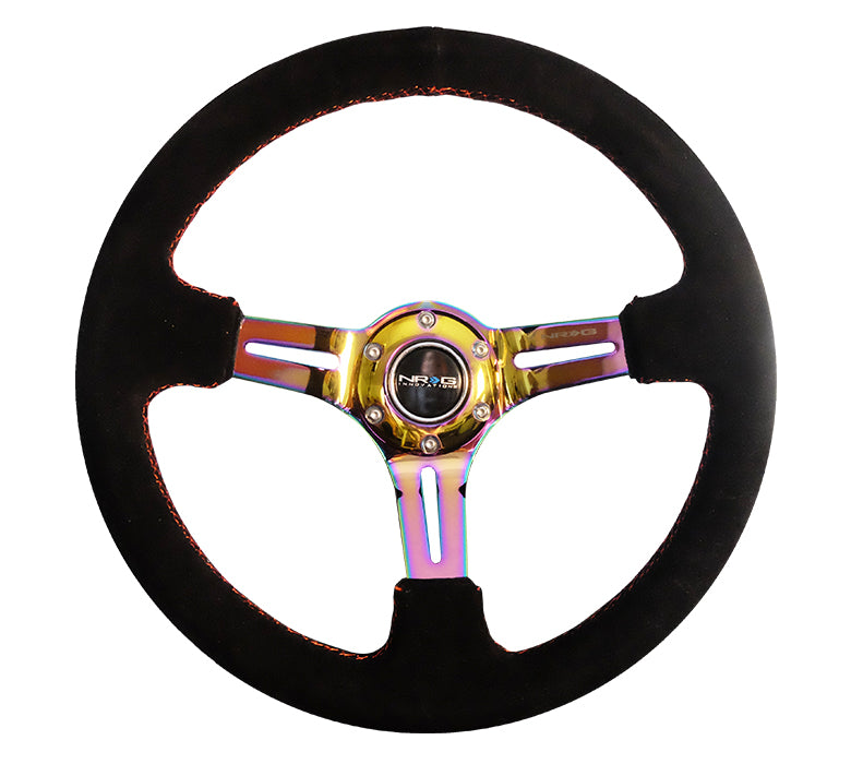 NRG RST-018S-MCRS 350mm Suede Reinforced Steering Wheel