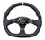NRG RST-024D-MB-R-Y 320mm Leather Reinforced Steering Wheel