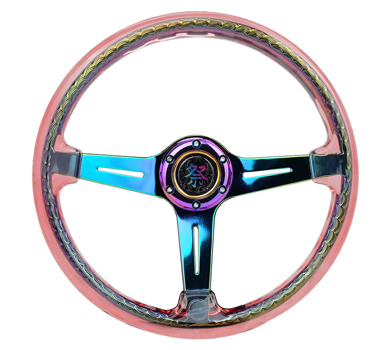 NRG RST-027MC-RD 350mm Matsuri Acrylic Reinforced Steering Wheel