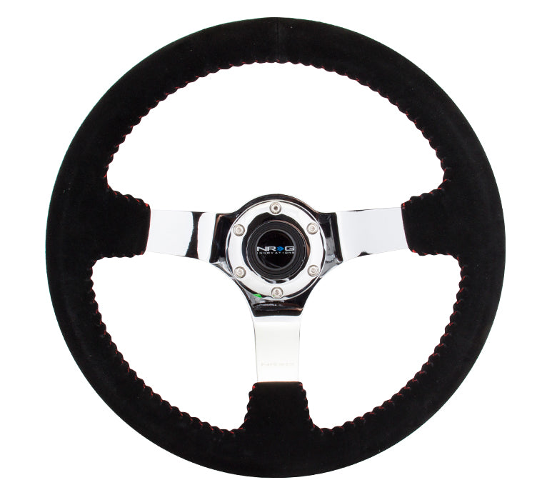 NRG RST-036CH-S 350mm Black Suede Steering Wheel