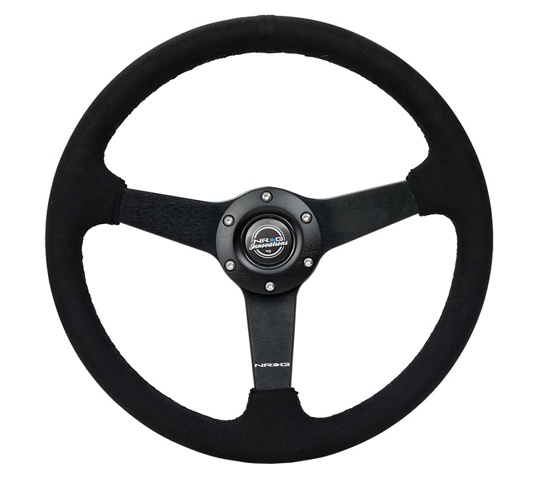 NRG RST-037MB-SA 350mm Black Alcantara Steering Wheel