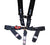 NRG SBH-5PCBK-620 Black SFI 16.1 5 Point 3 inch Seat Belt Harness with Latch