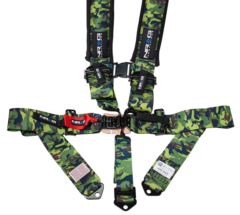 SBH-5PCCAMO-620 SFI 16.1 5 Point 3 inch Seat Belt Harness with Latch