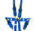 NRG SBH-HRS6PCBL Blue FIA 6 Point 2 inch Shoulder Belt for HANS device with Cam Lock