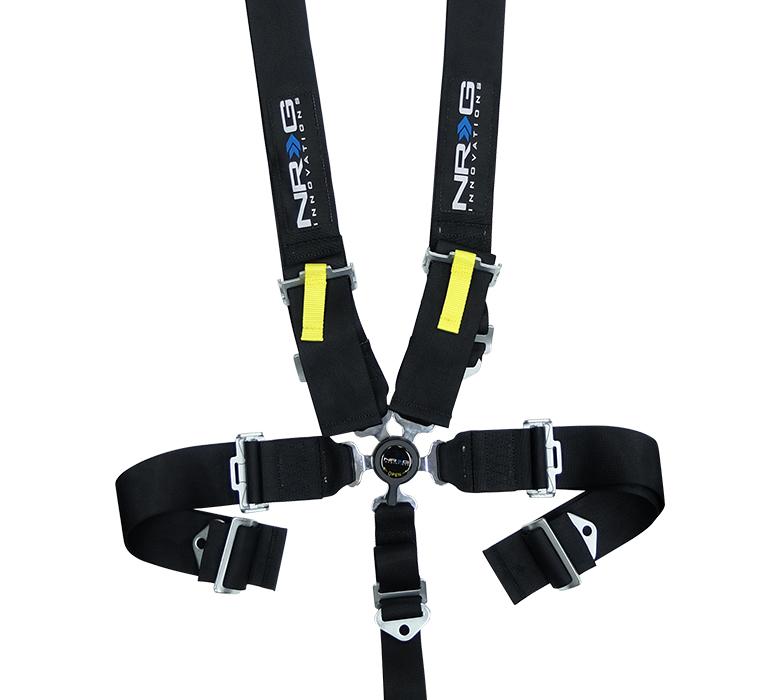NRG SBH-RS5PCBK Black SFI 16.1 5 Point 3 inch Seat Belt Harness with Cam Lock