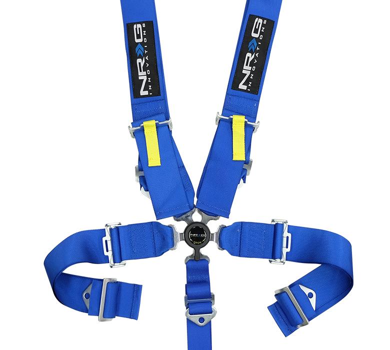 NRG SBH-RS5PCBL Blue SFI 16.1 5 Point 3 inch Seat Belt Harness with Cam Lock