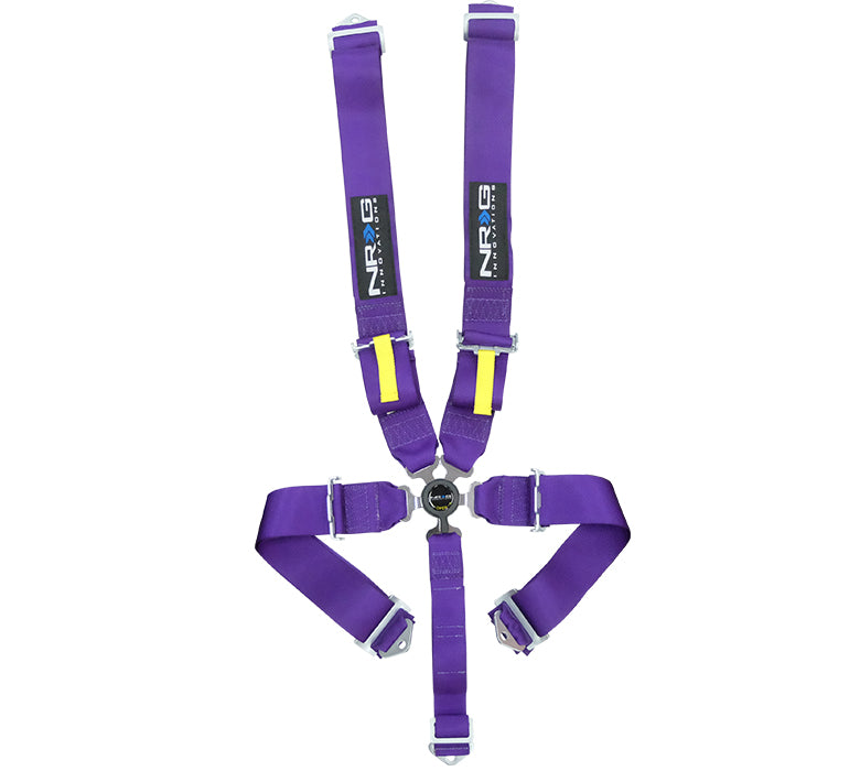 NRG SBH-RS5PCPP Purple SFI 16.1 5 Point 3 inch Seat Belt Harness with Cam Lock