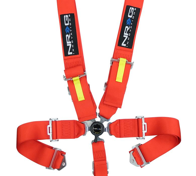 NRG SBH-RS5PCRD Red SFI 16.1 5 Point 3 inch Seat Belt Harness with Cam Lock