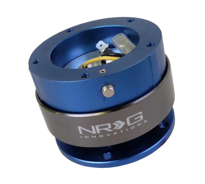 NRG SRK-300BL Blue Body Titanium Chrome Ring Quick Release Gen 2.0