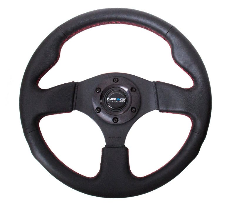 NRG RST-012R-RS 320mm Leather Reinforced Racing Steering Wheel