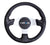 NRG ST-014CFSL 350mm Silver Frame Black Stitching with Horn Cover Carbon Fiber Steering Wheel