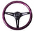 NRG ST-015BK-PP 350mm Purple Pearl Flake 3 Black Spokes Classic Wood Grain Wheel