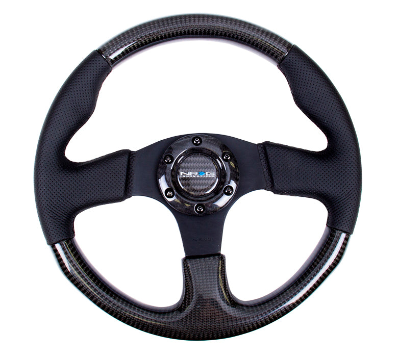 NRG ST-310CFBS 315mm with Black Stitiching Carbon Fiber Steering Wheel