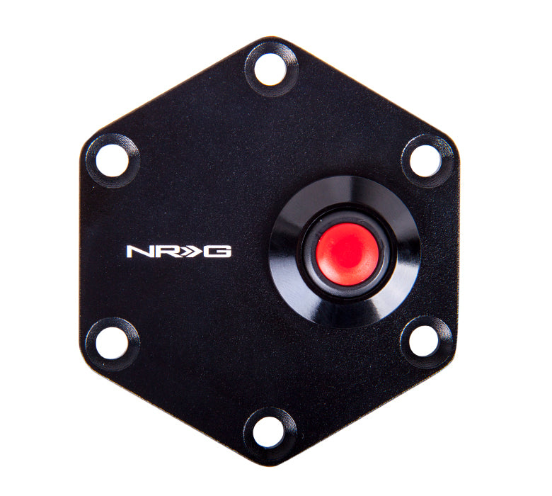 NRG STR-600BK Hexagnal Style Black Ring with Horn Button